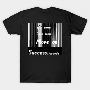 Success Barcode illustration on Black Background T-Shirt